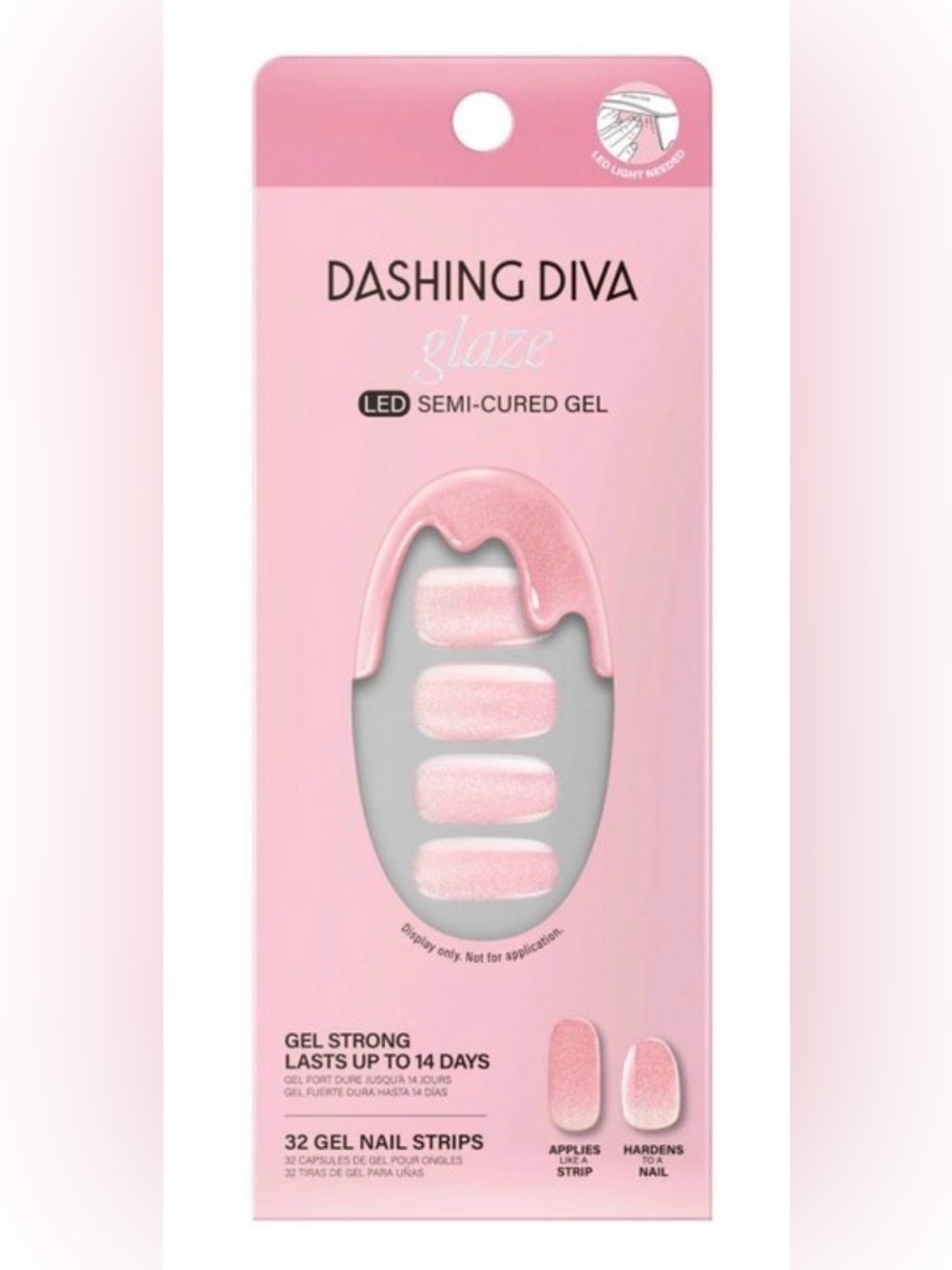 Dashing Diva Glaze Semi-Cured Gel Nail Polish Strips: 32ct in Ballerina Blush